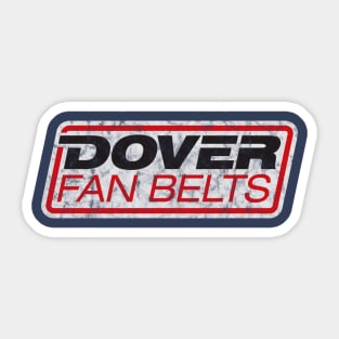 Dover Fan Belts (New Design - Dark Navy - Worn) Sticker